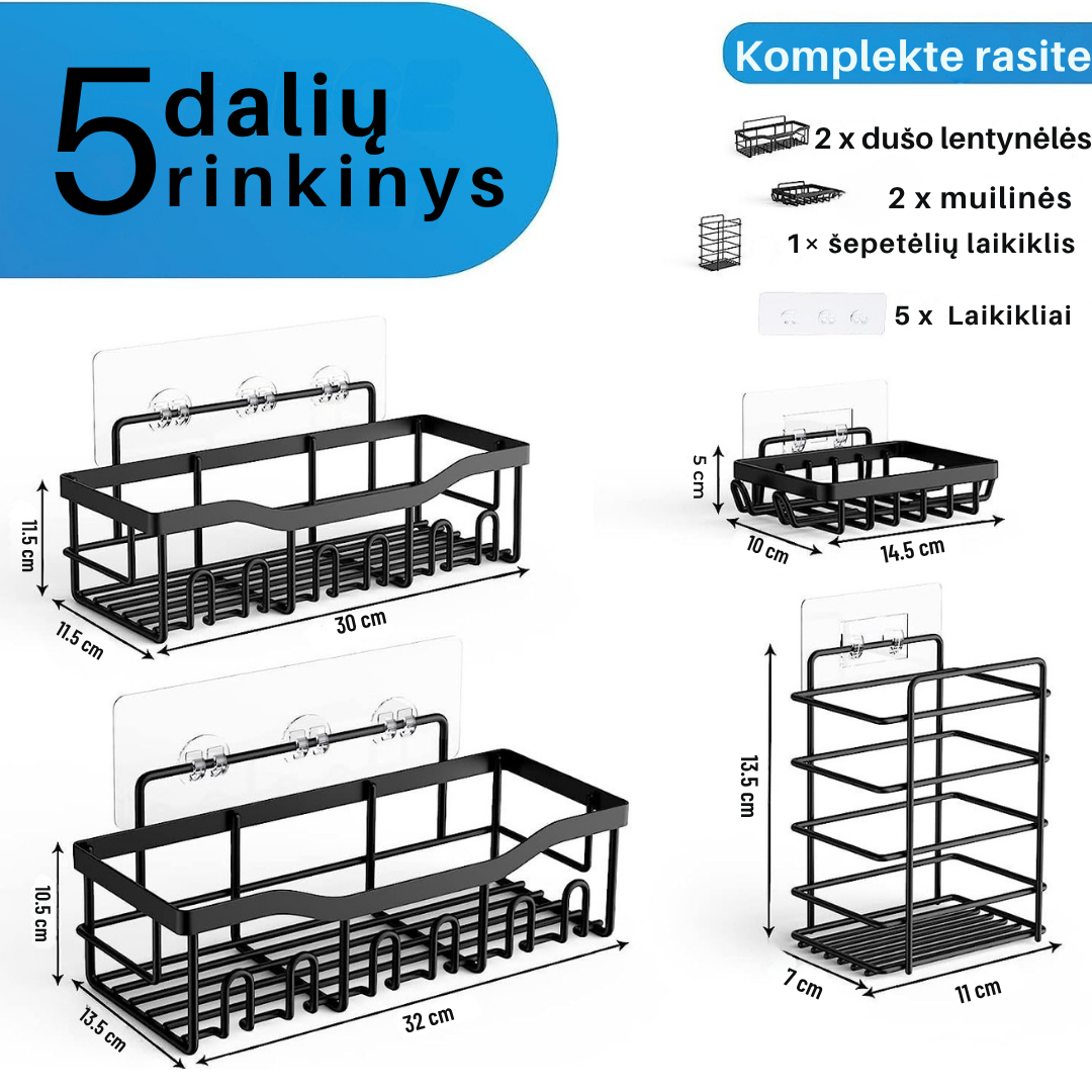 Melari vonios lentynėlės