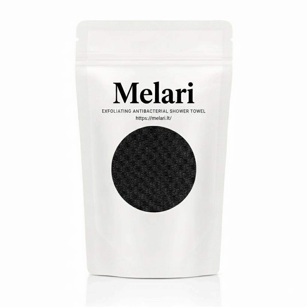 Melari - Šveičiantis antibakterinis dušo rankšluostis