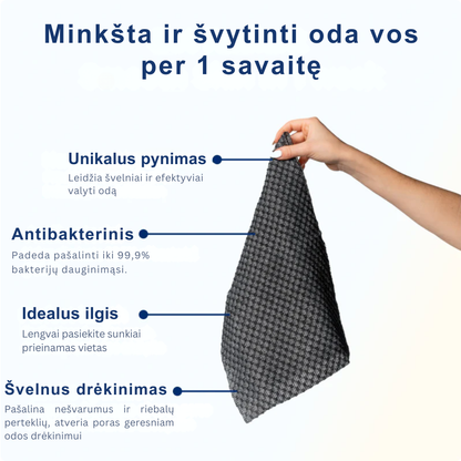 Melari - Šveičiantis antibakterinis dušo rankšluostis